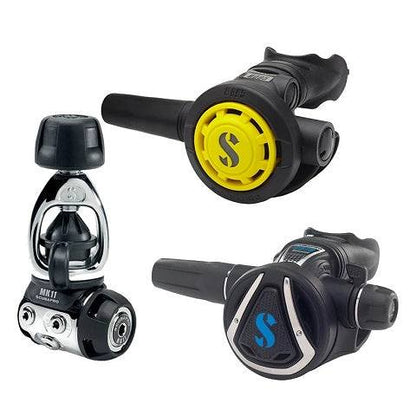 Set Erogatori Scubapro MK11/C370/R095 OCT scuba regulator with balanced diaphragm and marine brass body